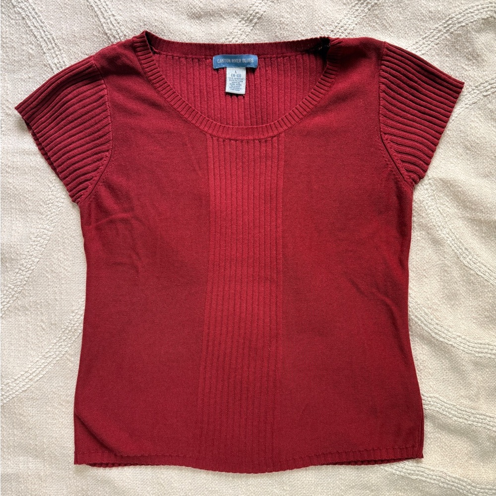 Canyon River Blues L Rust Red Short Sleeve Top